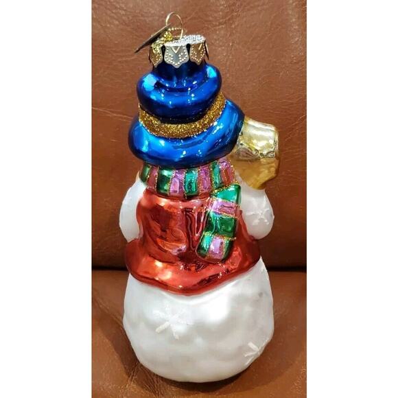 2003 Thomas Pacconi Classics Ornaments 5.5 Inch Sleigh Santa Snowman Wooden Box - Picture 3 of 16